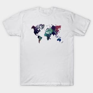 world map nuclear world  #map #worldmap T-Shirt